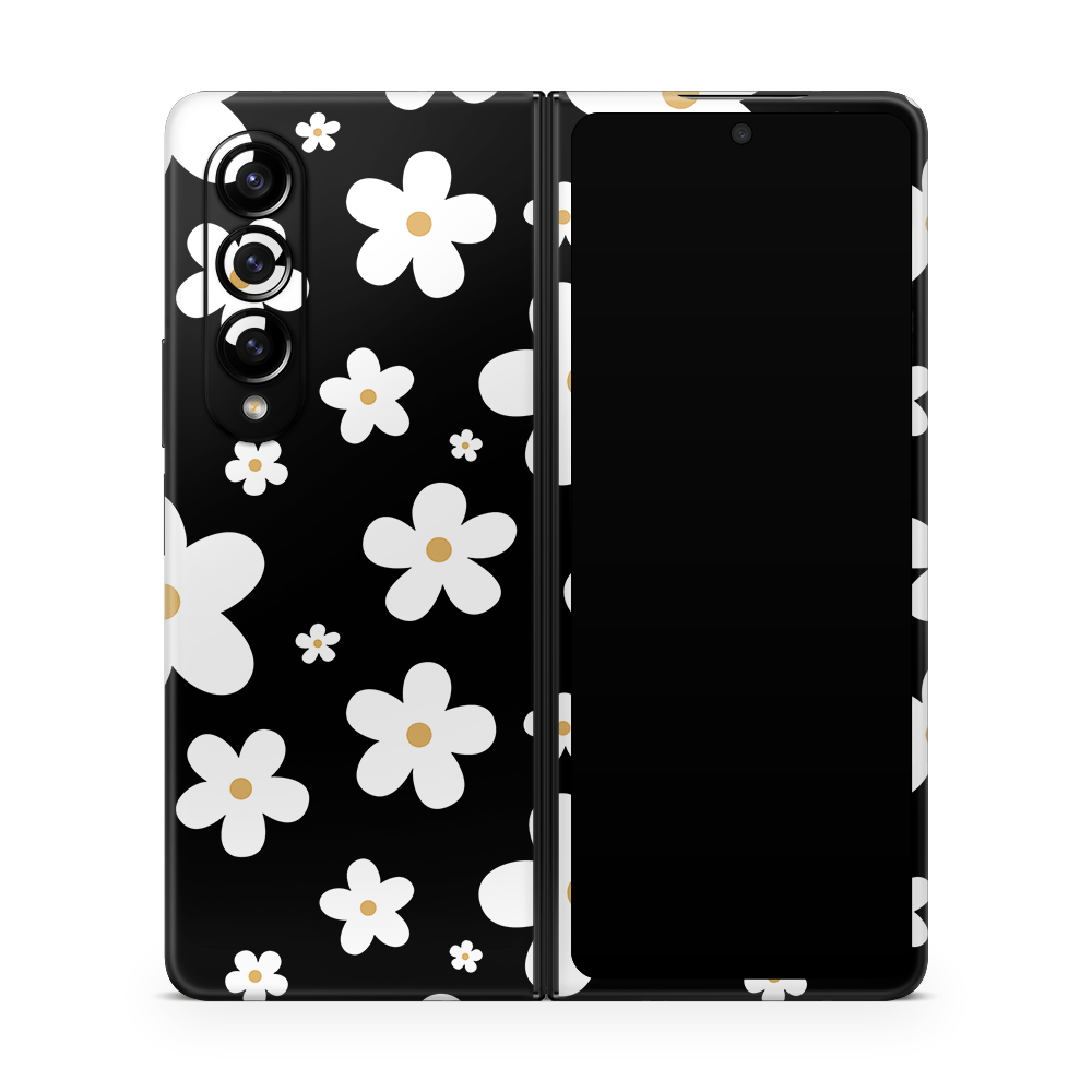 Monochrome Daisy Samsung Galaxy Z Flip / Fold Skins