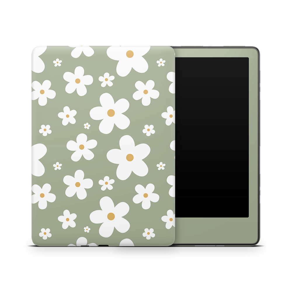 Verdant Daisies Amazon Kindle Skins