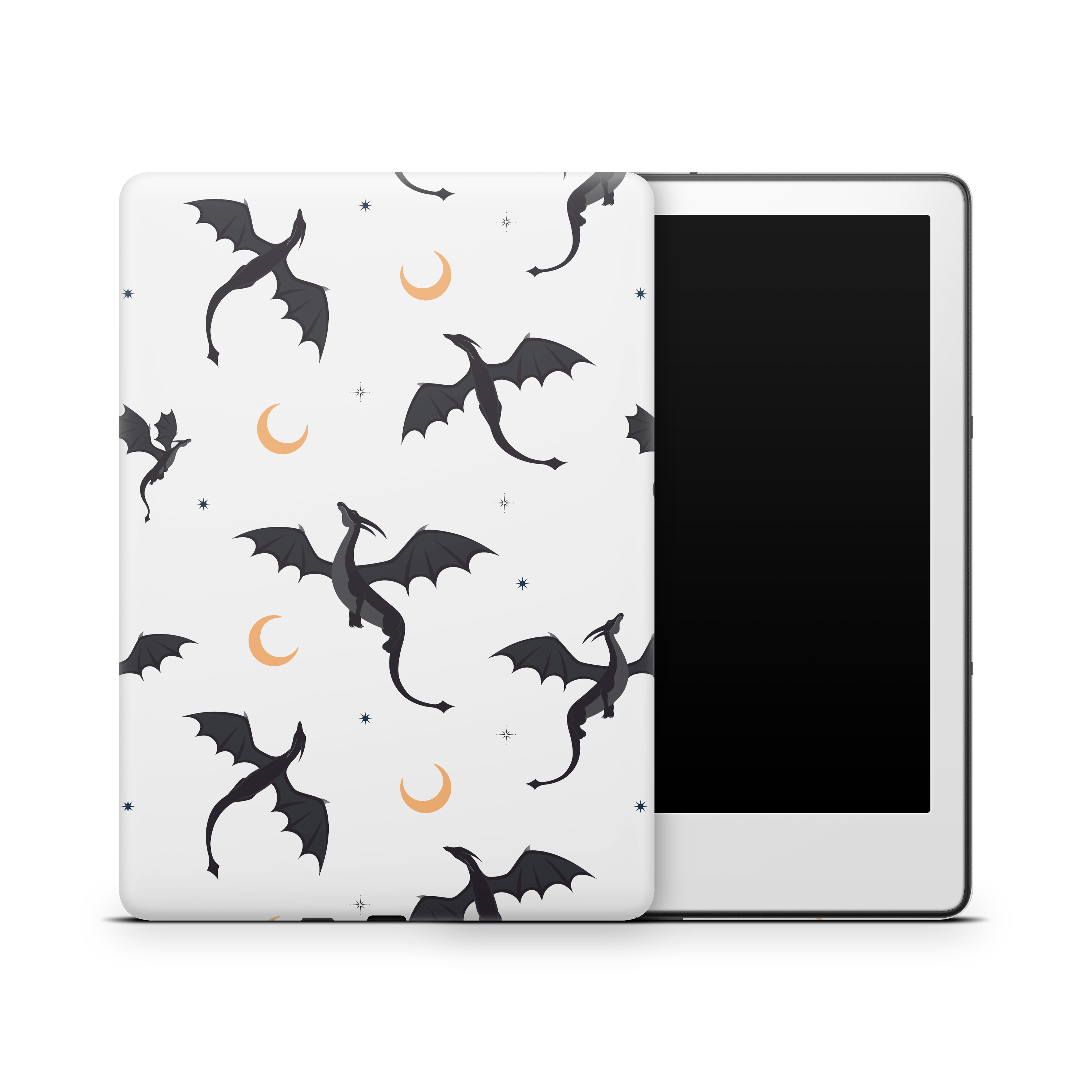 Celestial Dragons (Light Grey) Kindle Skins | Fourth Wing Officially Licensed