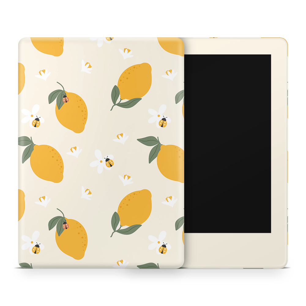 Zesty Lemons Beige Amazon Kindle Skins