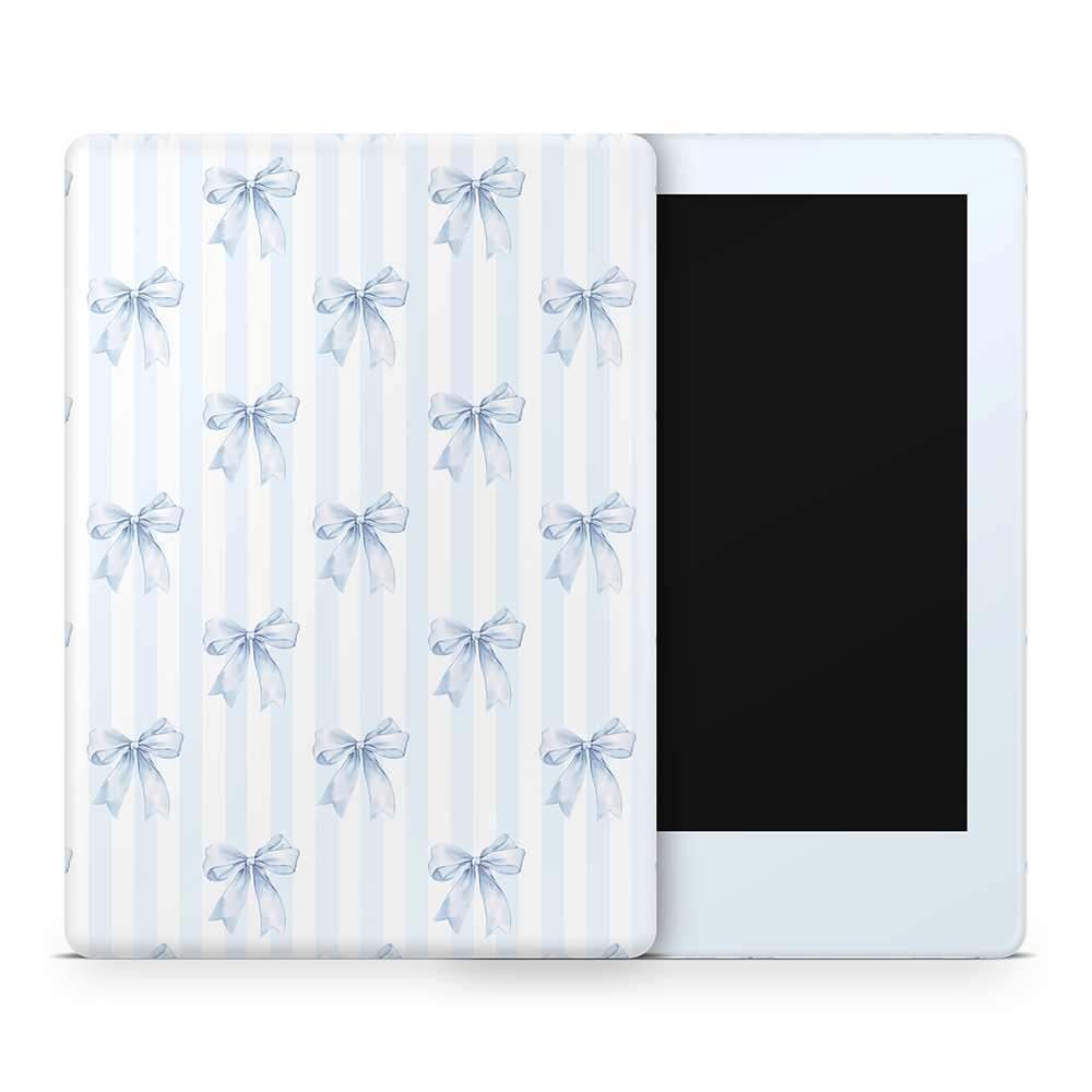 Sky Blue Bows Amazon Kindle Skins