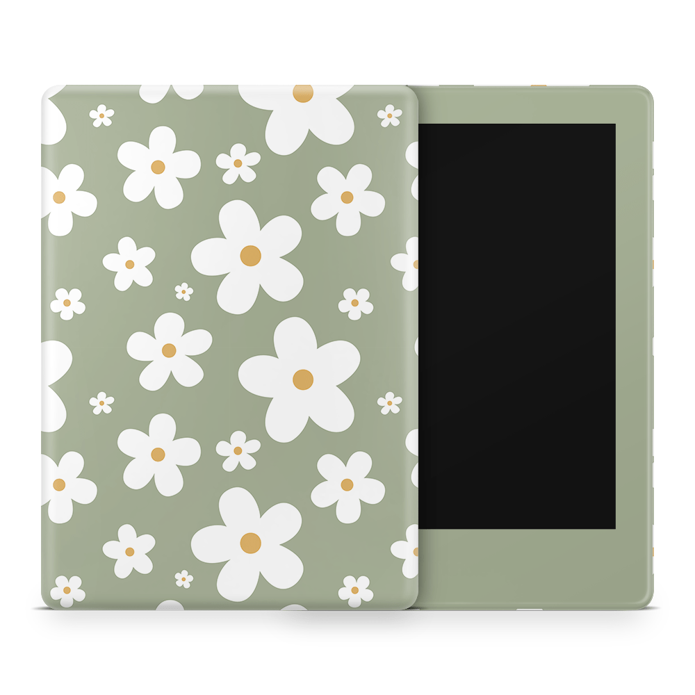Verdant Daisies Amazon Kindle Skins