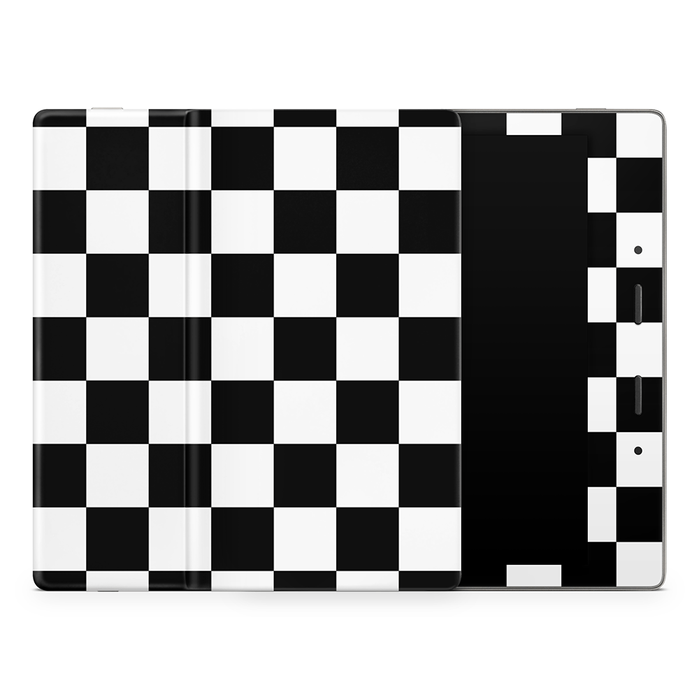 Black Checkered Amazon Kindle Skins
