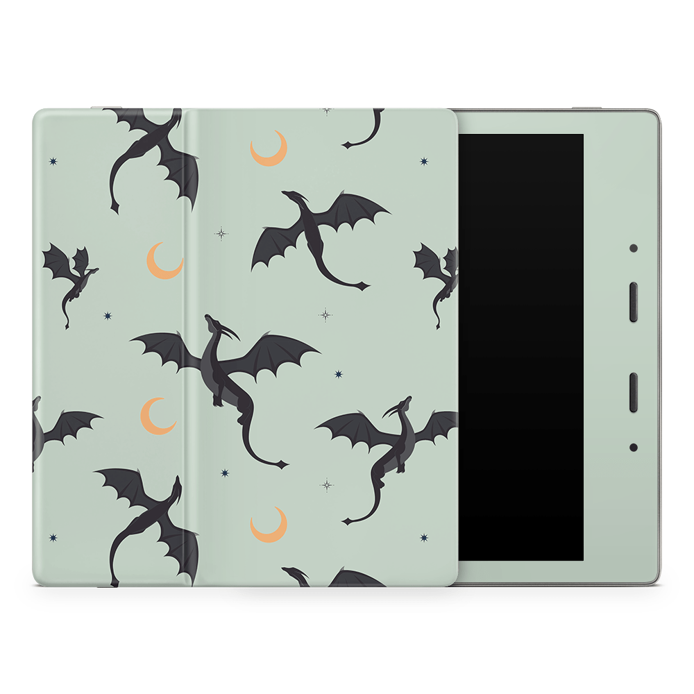 Celestial Dragons (Green) Kindle Skins | Fourth Wing Officially Licensed