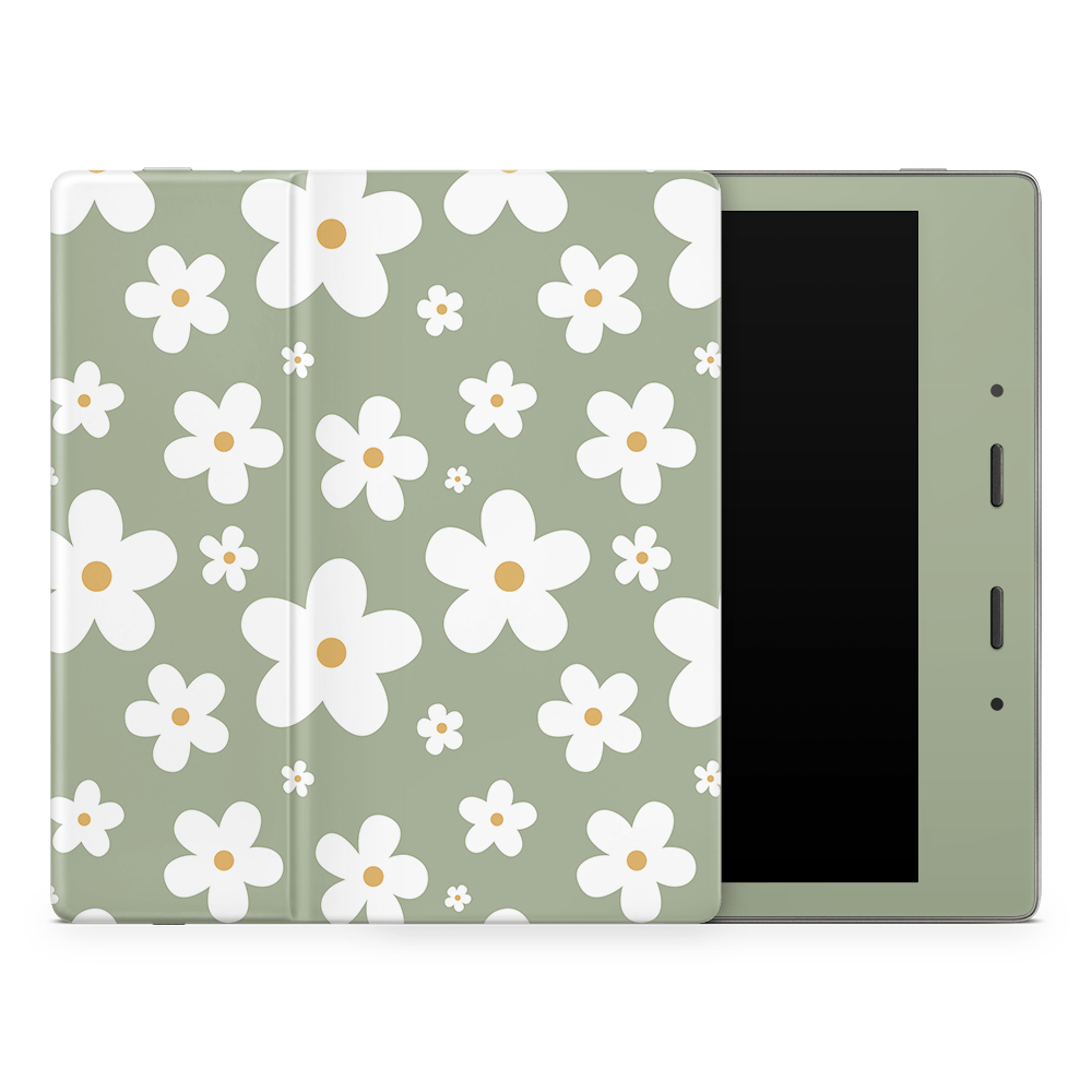 Verdant Daisies Amazon Kindle Skins