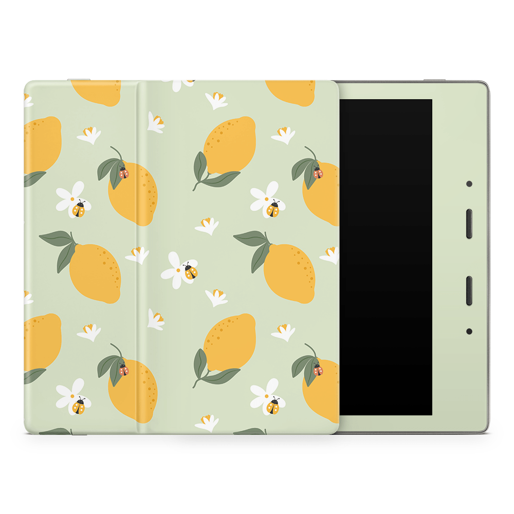 Zesty Lemons Green Amazon Kindle Skins