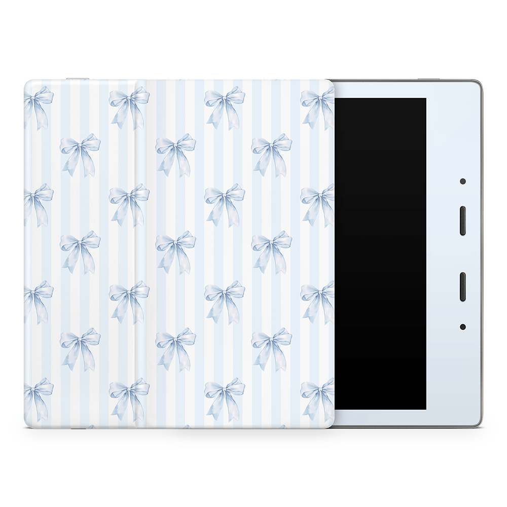 Sky Blue Bows Amazon Kindle Skins