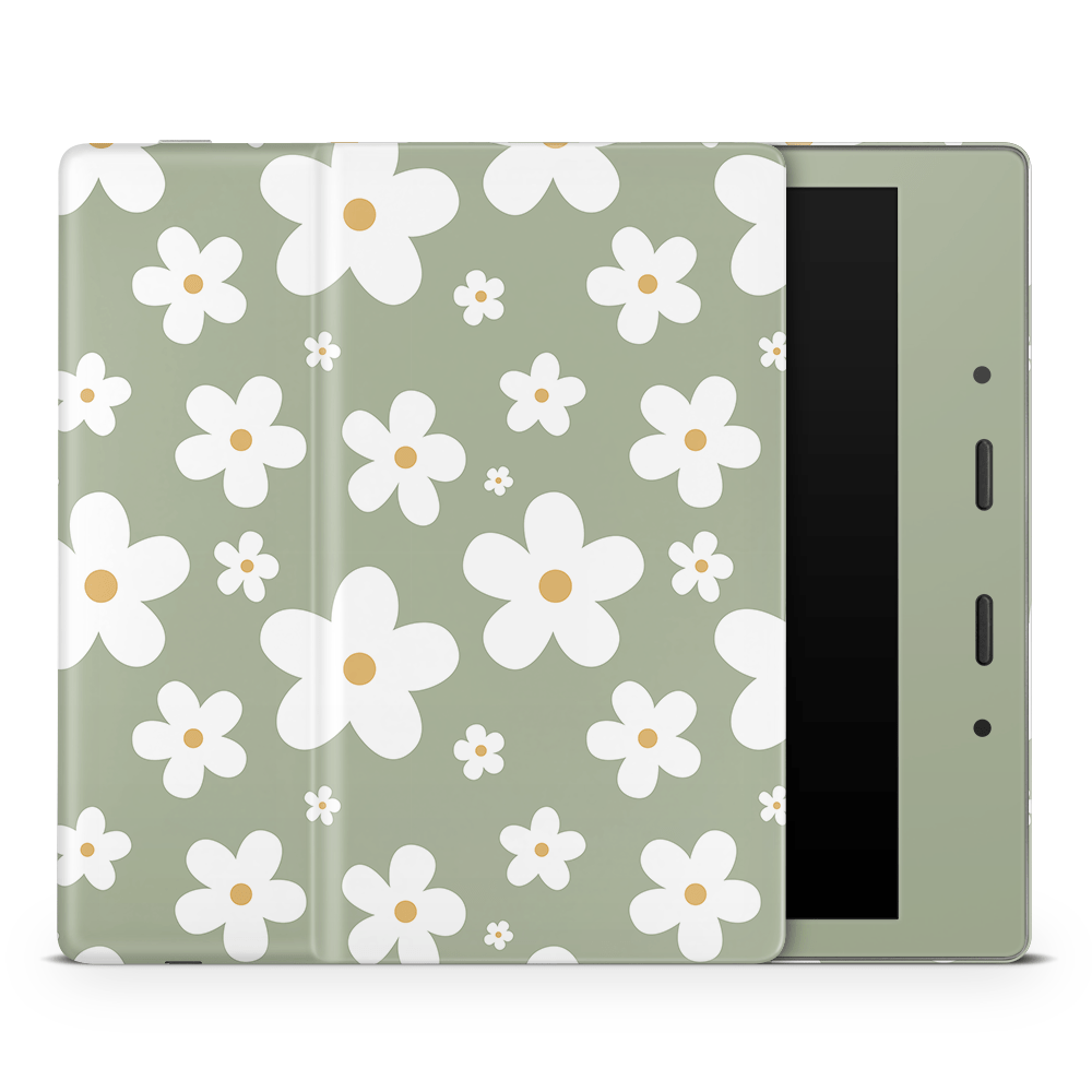 Verdant Daisies Amazon Kindle Skins