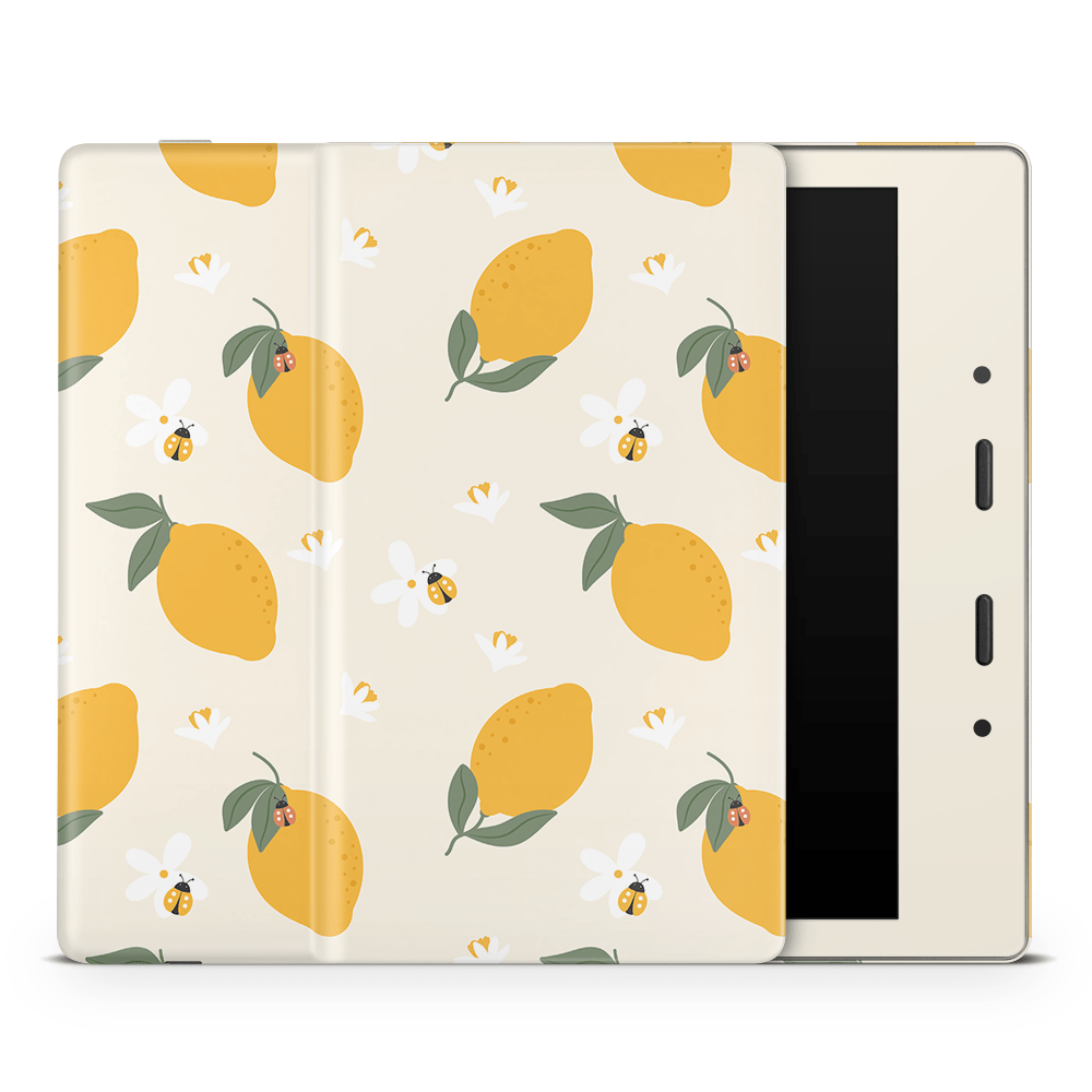 Zesty Lemons Beige Amazon Kindle Skins