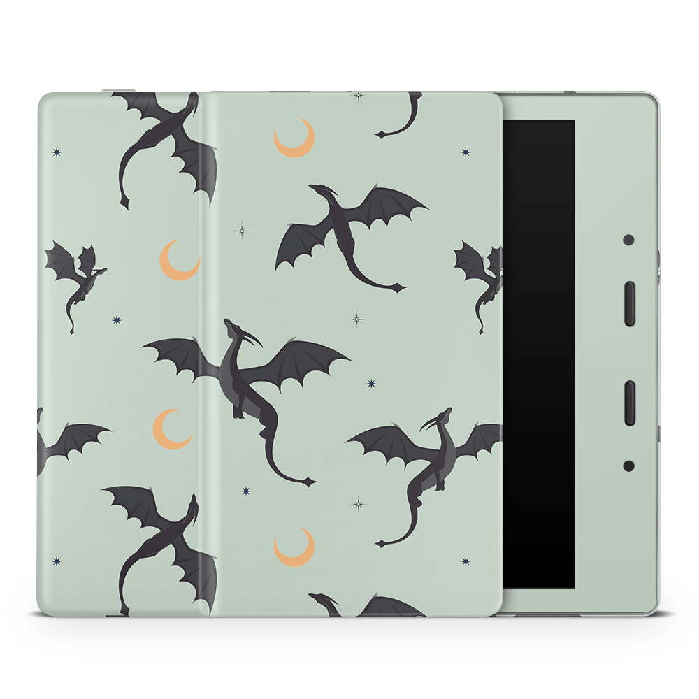 Celestial Dragons (Green) Kindle Skins | Fourth Wing Officially Licensed