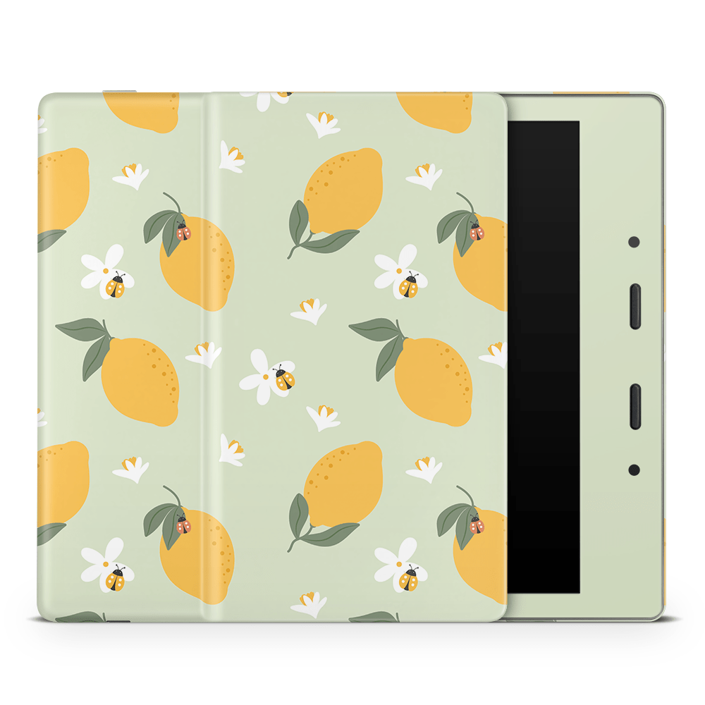 Zesty Lemons Green Amazon Kindle Skins