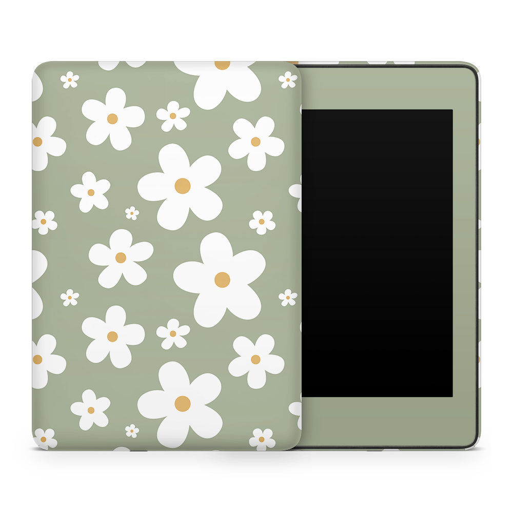 Verdant Daisies Amazon Kindle Skins