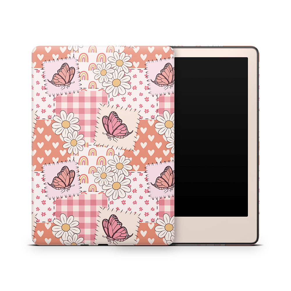 Blush Patchwork Amazon Kindle Skins