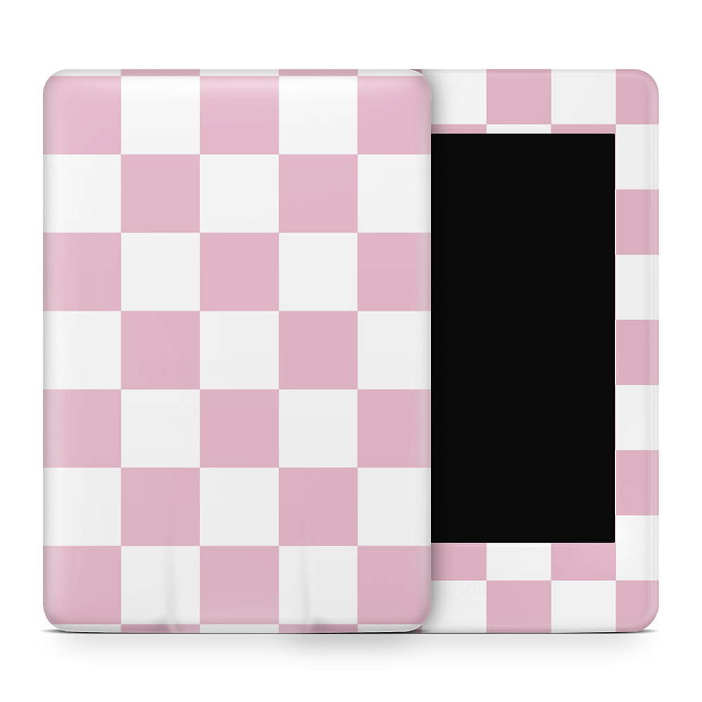Rose Checkered Amazon Kindle Skins