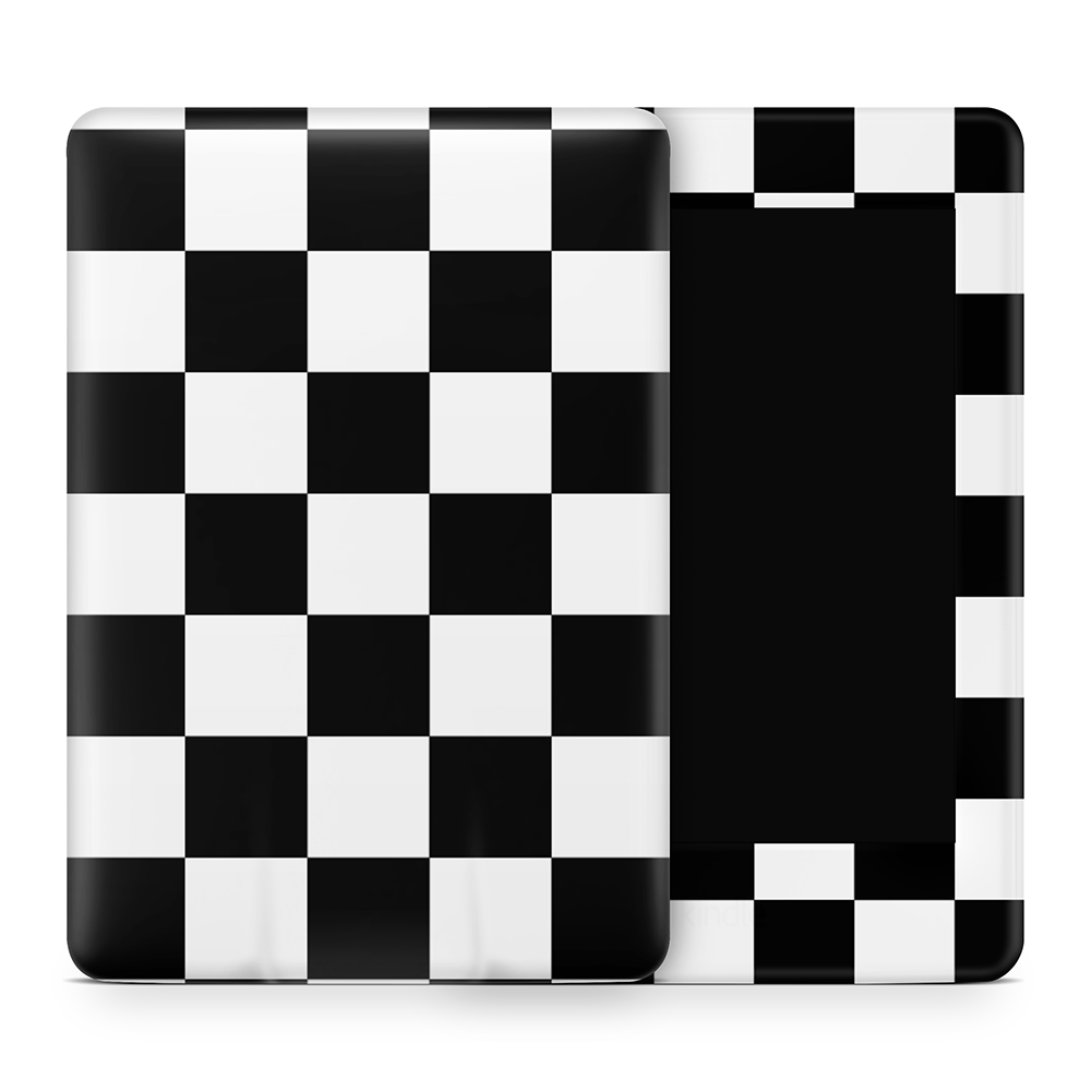 Black Checkered Amazon Kindle Skins