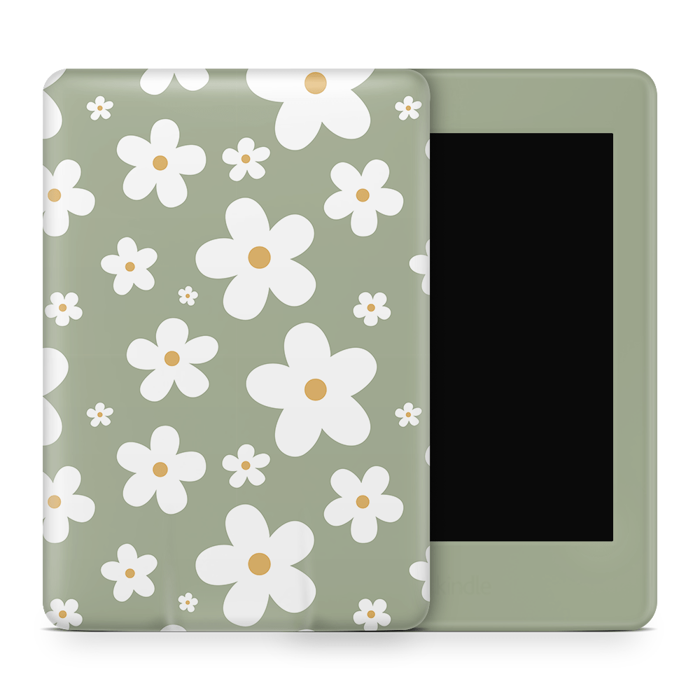 Verdant Daisies Amazon Kindle Skins
