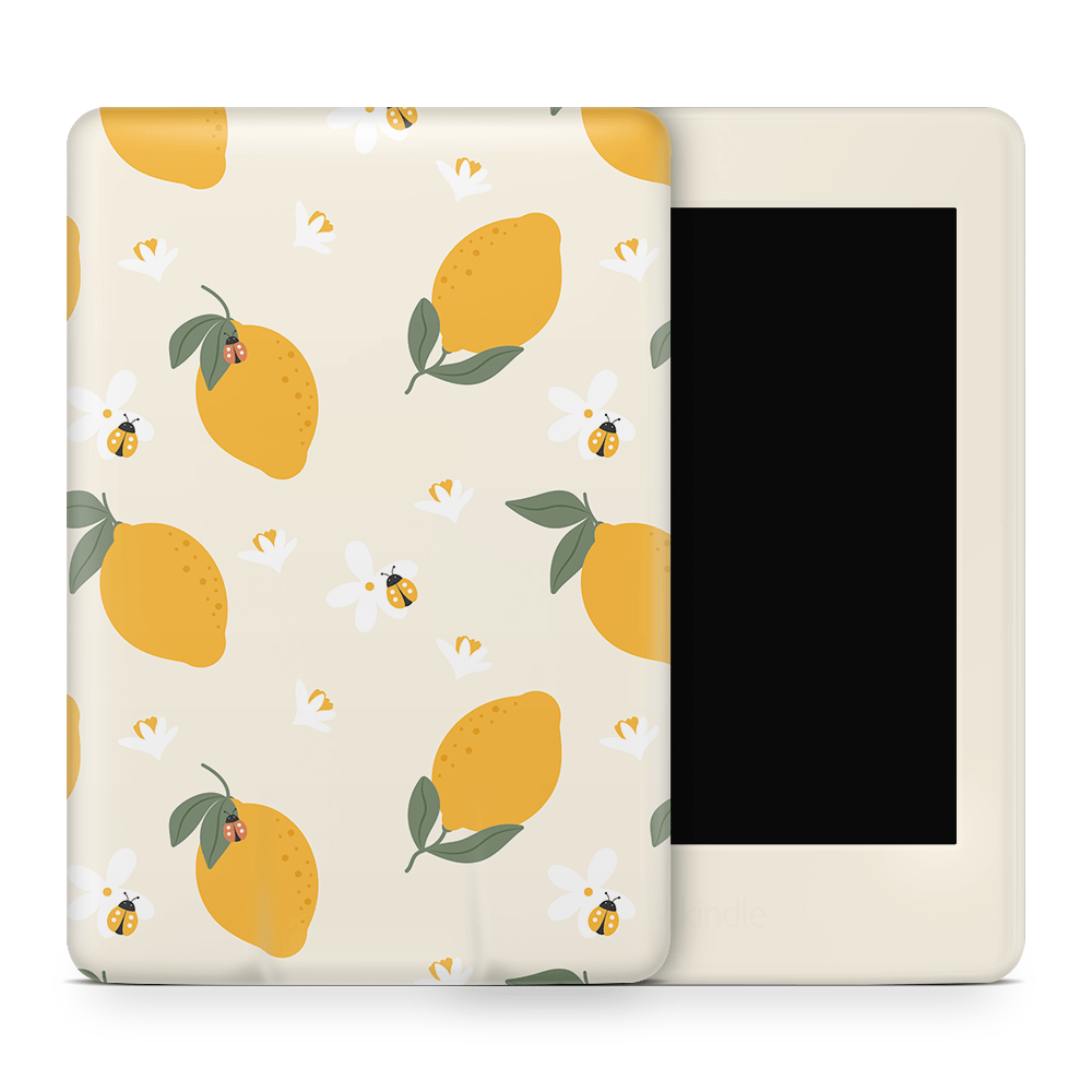 Zesty Lemons Beige Amazon Kindle Skins