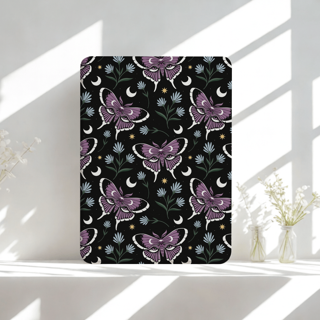 Dreamveil Moth Kindle Case | Built in Hand Strap & Back Magnets