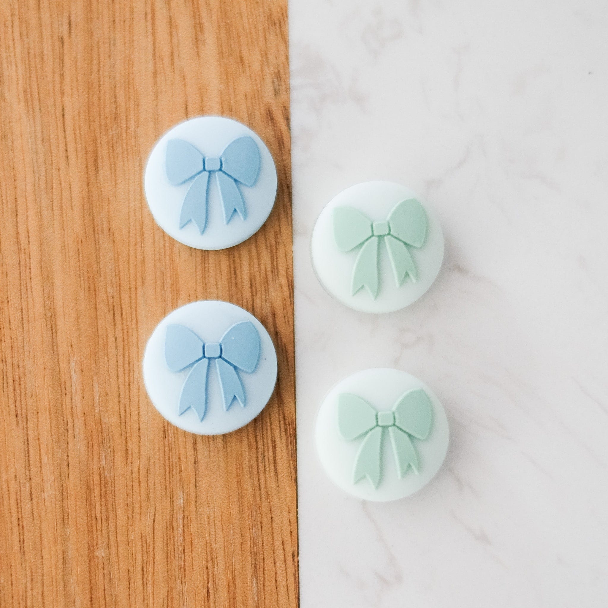 Minty Skies Bows Nintendo Switch Thumb Grips