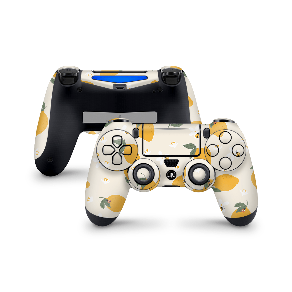 Zesty Lemons Beige PS4 DualShock Controller Skin