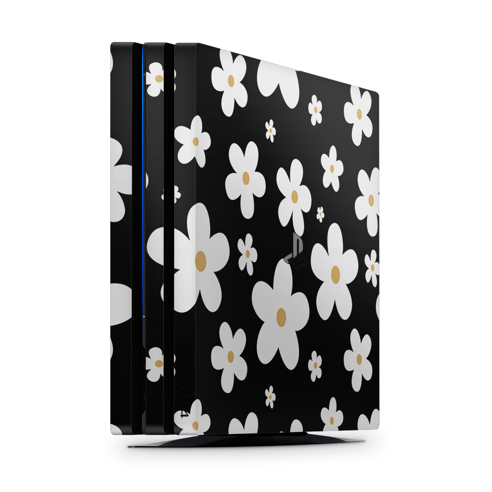 Monochrome Daisy PS4 | PS4 Pro | PS4 Slim Skins