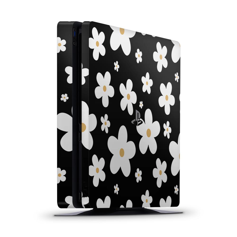 Monochrome Daisy PS4 | PS4 Pro | PS4 Slim Skins