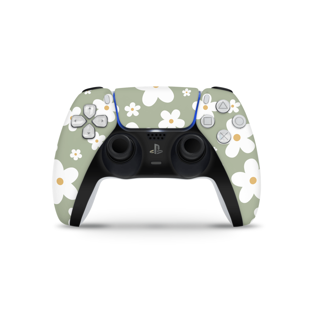 Verdant Daisies PS5 Controller Skin