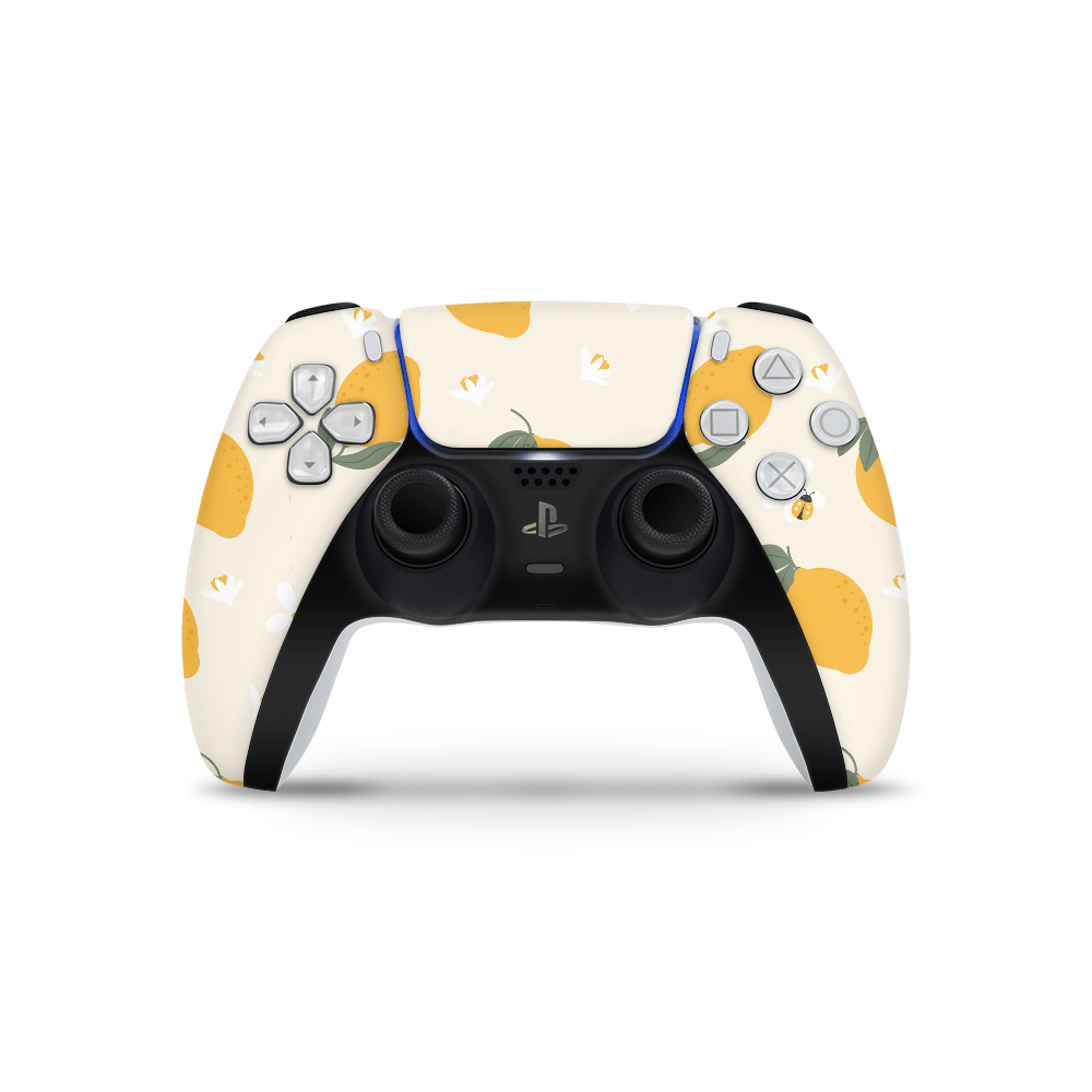 Zesty Lemons Beige PS5 Controller Skin