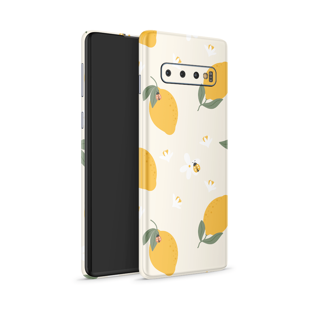 Zesty Lemons Beige Samsung Galaxy S Skins