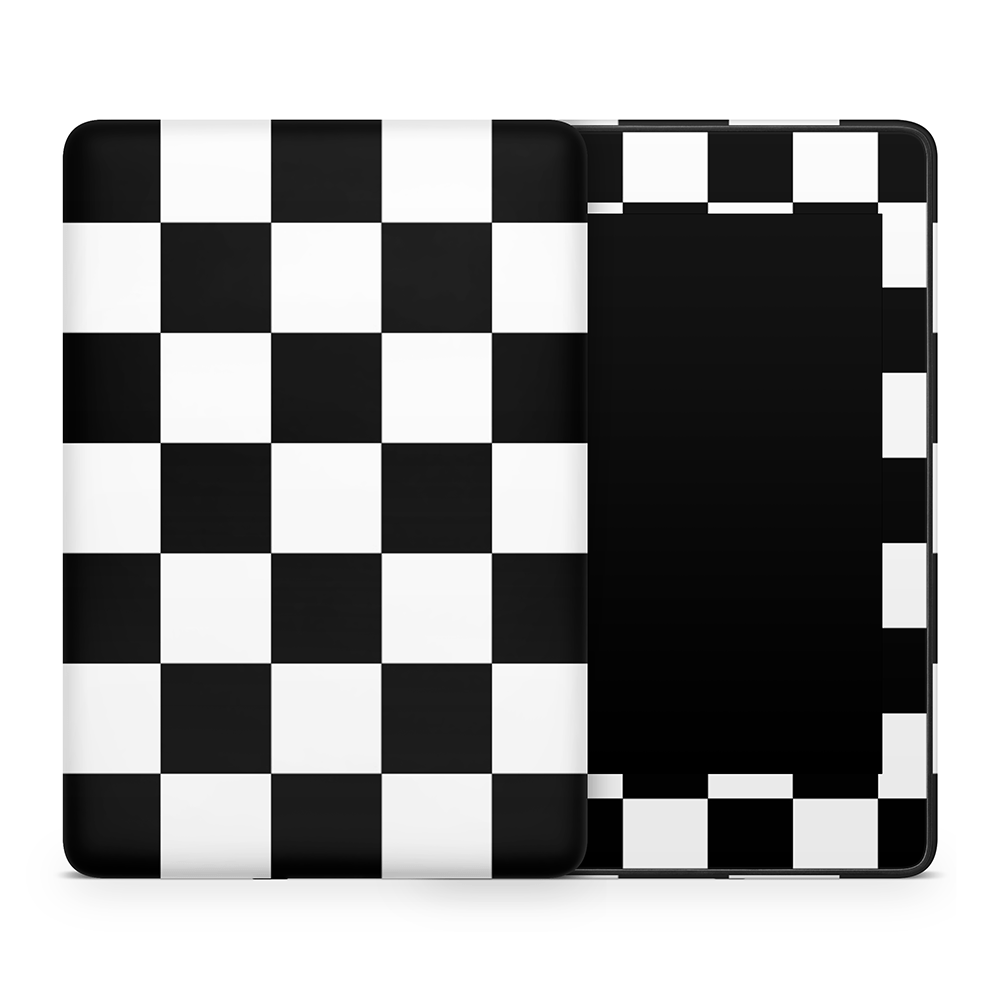 Black Checkered Amazon Kindle Skins