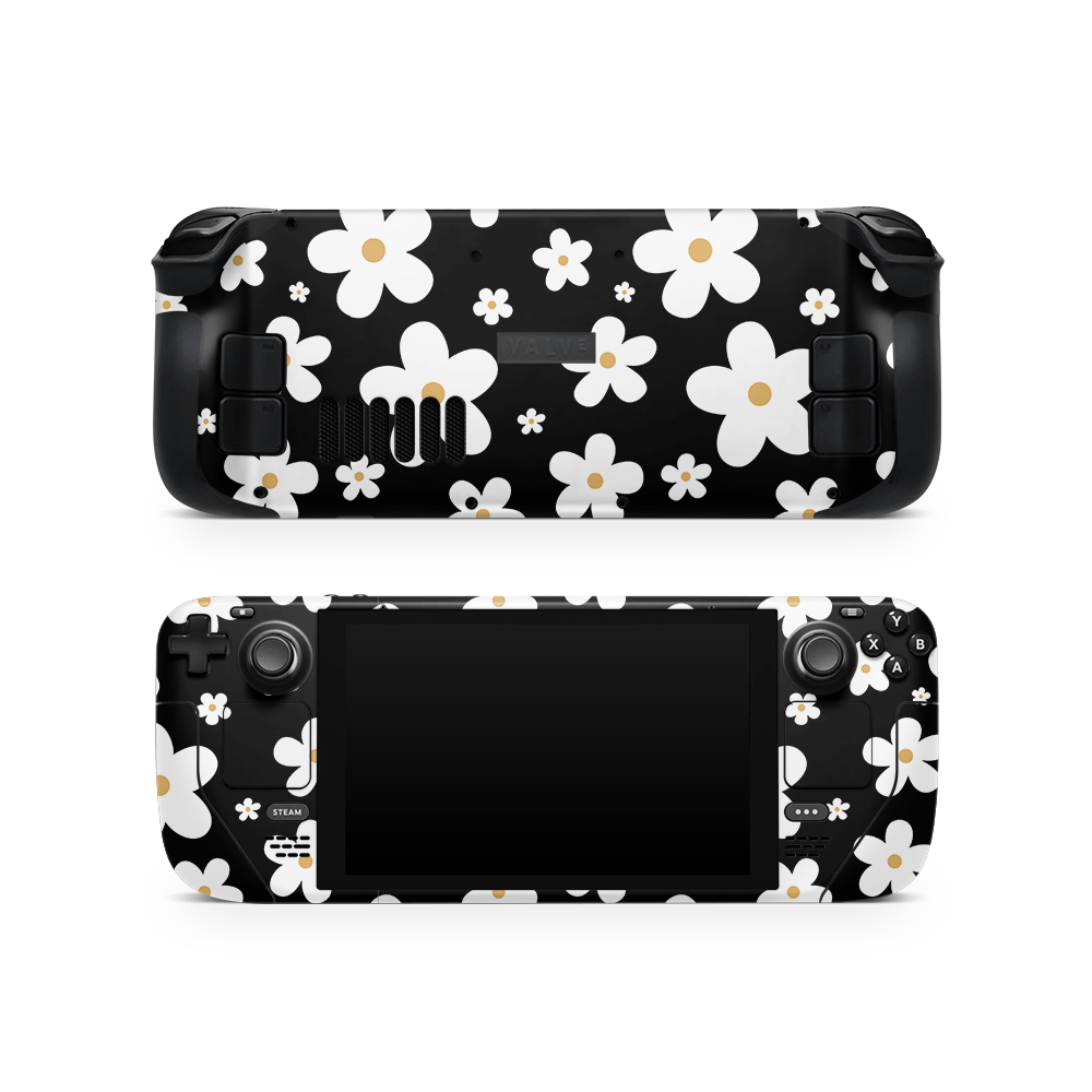 Monochrome Daisy Steam Deck LCD / OLED Skin