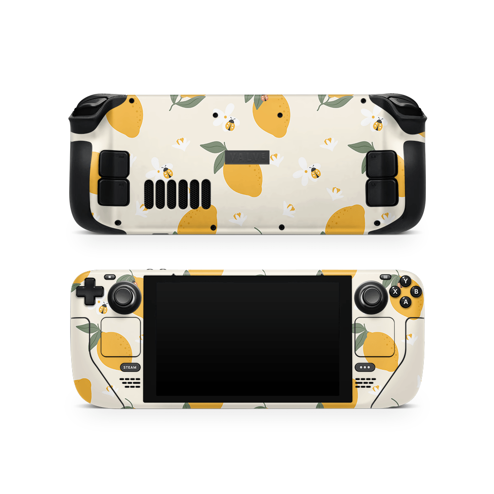 Zesty Lemons Beige Steam Deck LCD / OLED Skin