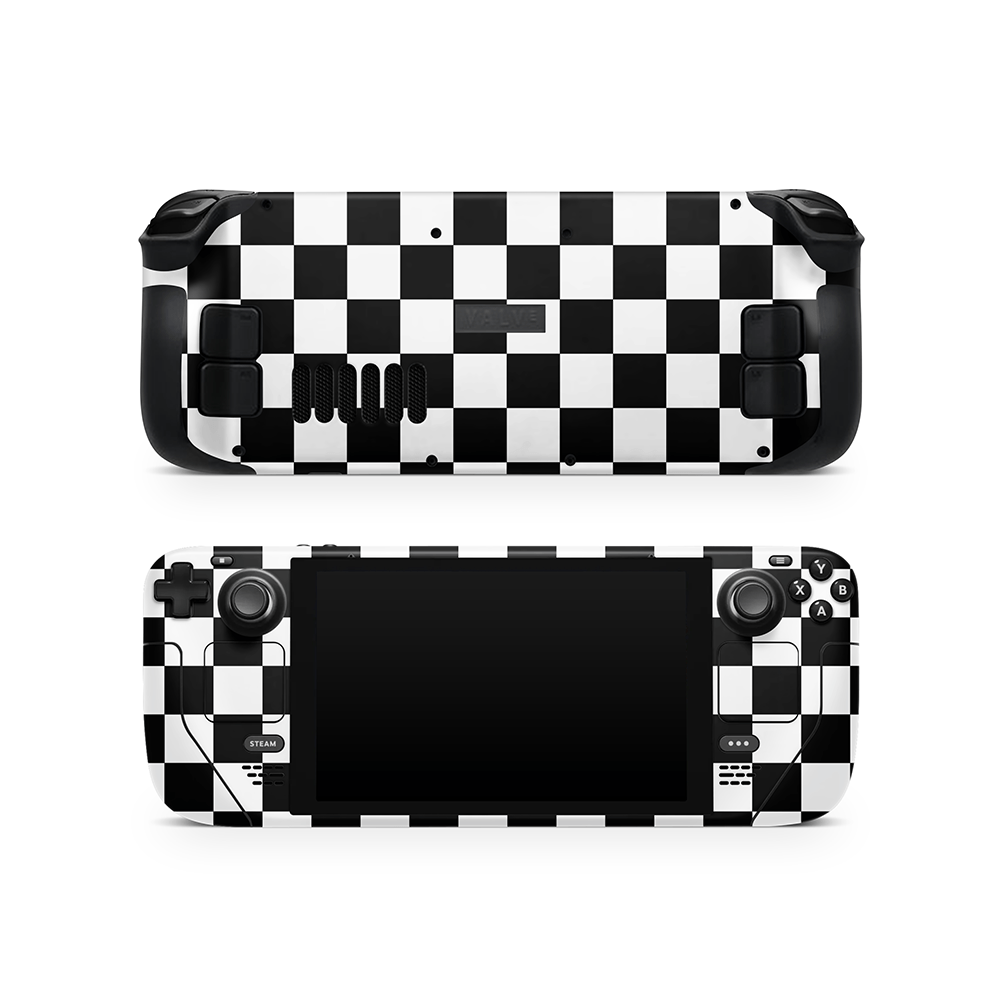 Black Checkered Steam Deck LCD / OLED Skin