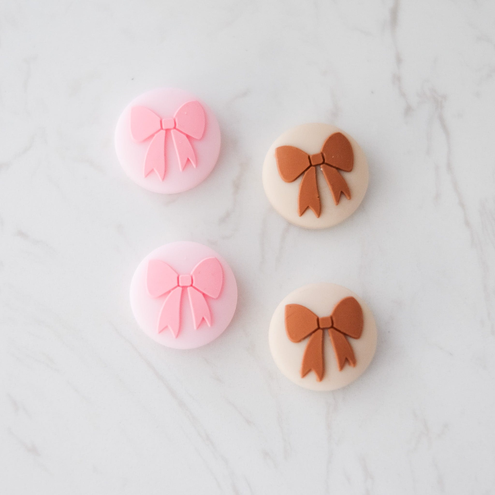 Strawberry Cocoa Bows Nintendo Switch Thumb Grips