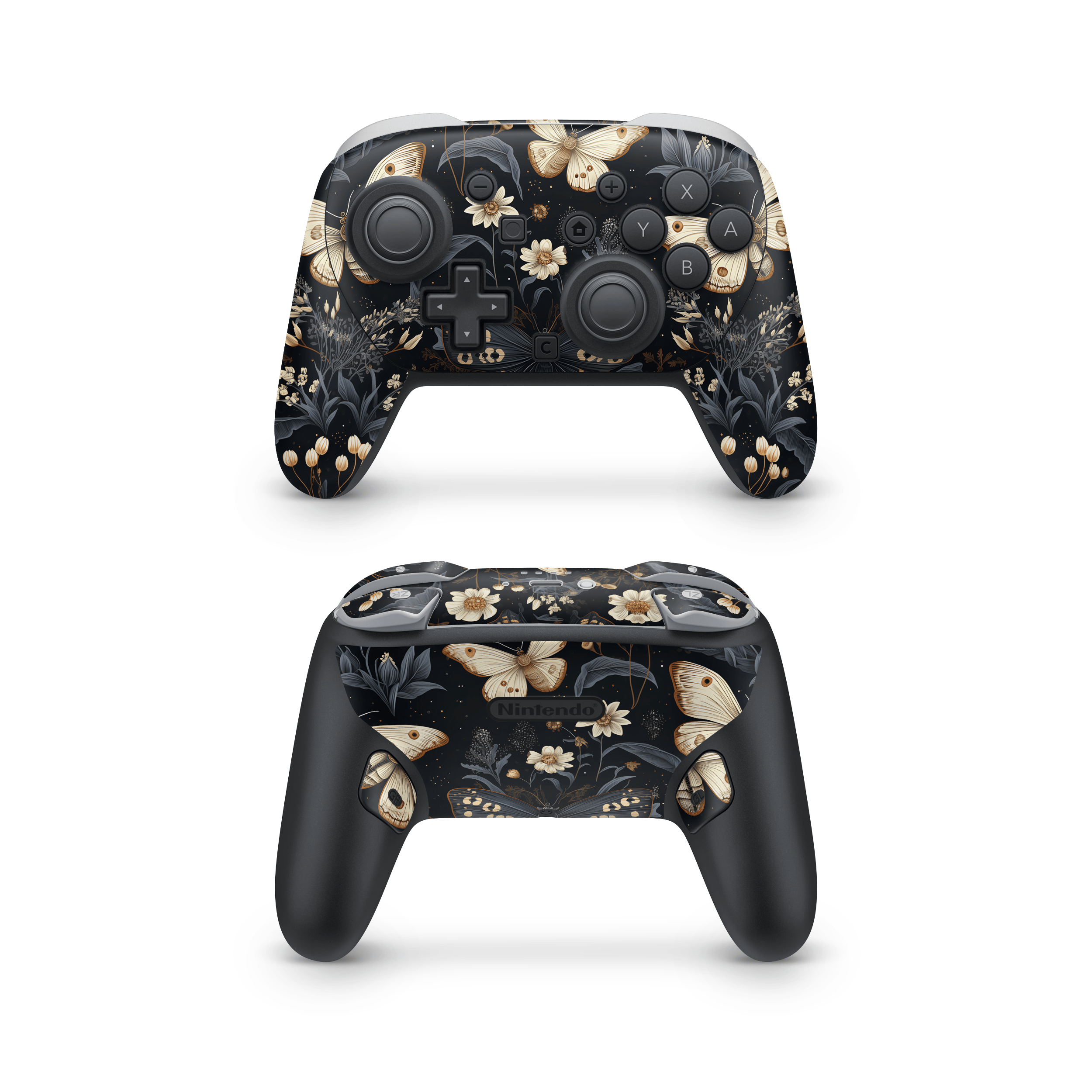 Midnight Flutter Nintendo Switch Pro Controller Skins
