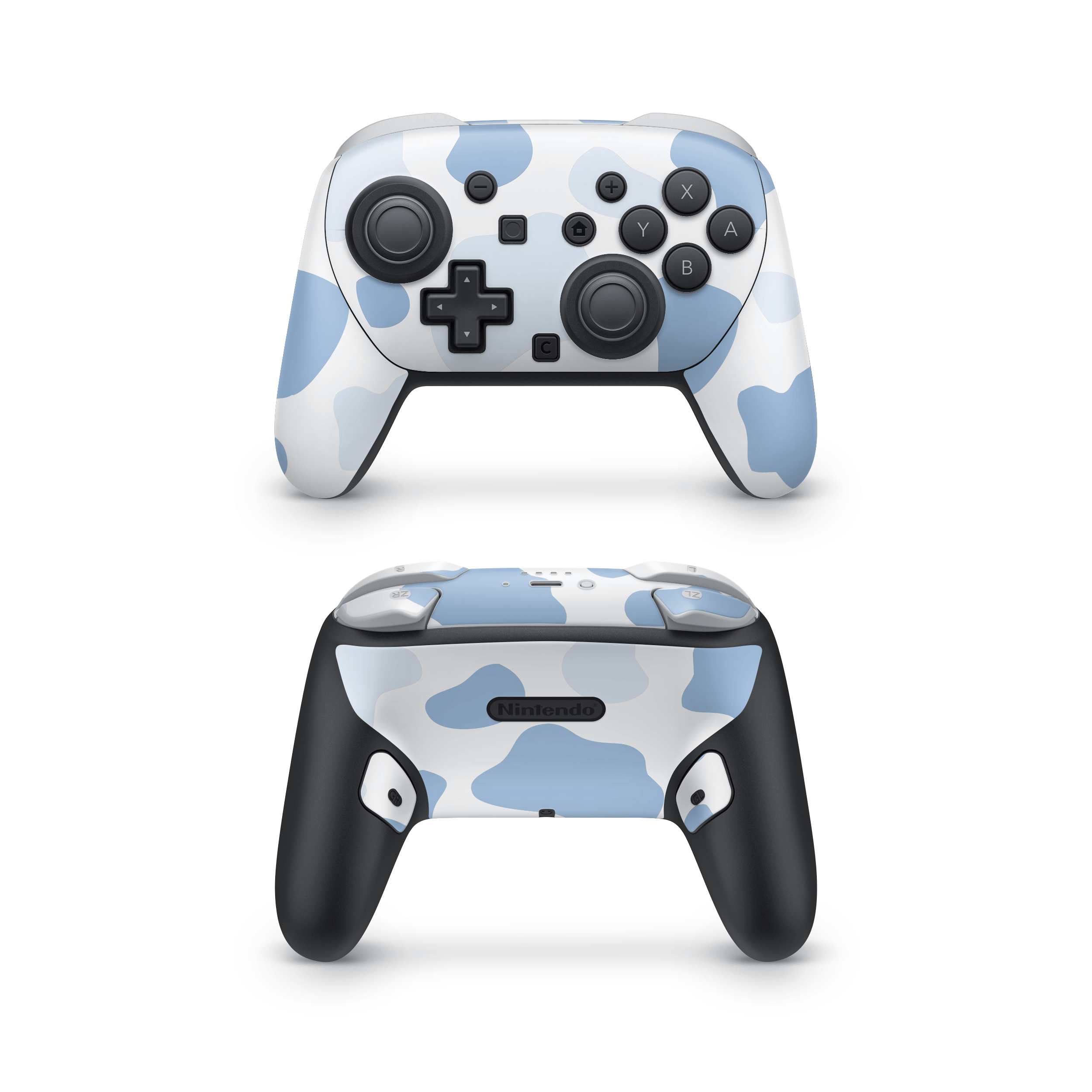 Blueberry Moo Moo Nintendo Switch Pro Controller Skins