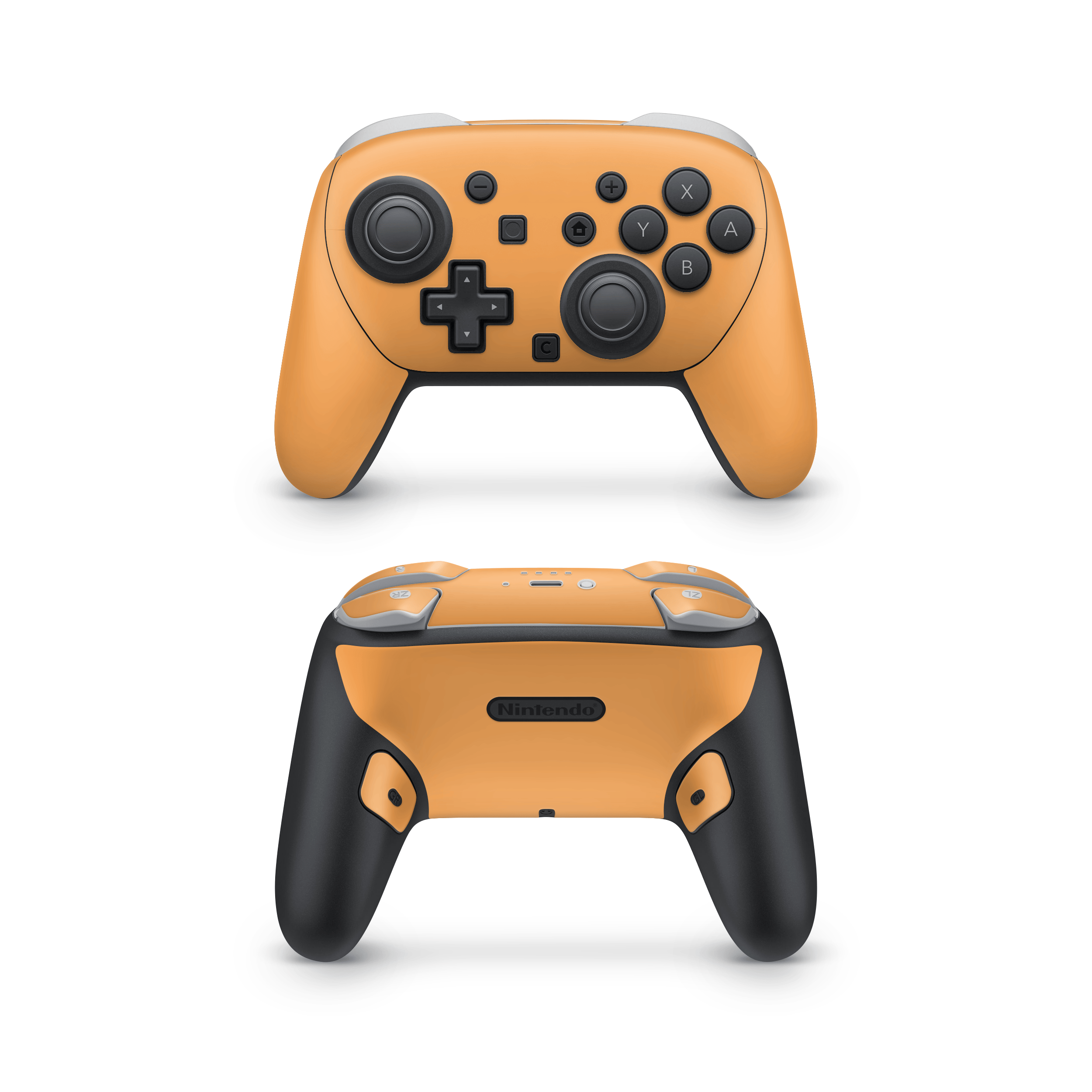 Retro Orange Nintendo Switch Pro Controller Skins