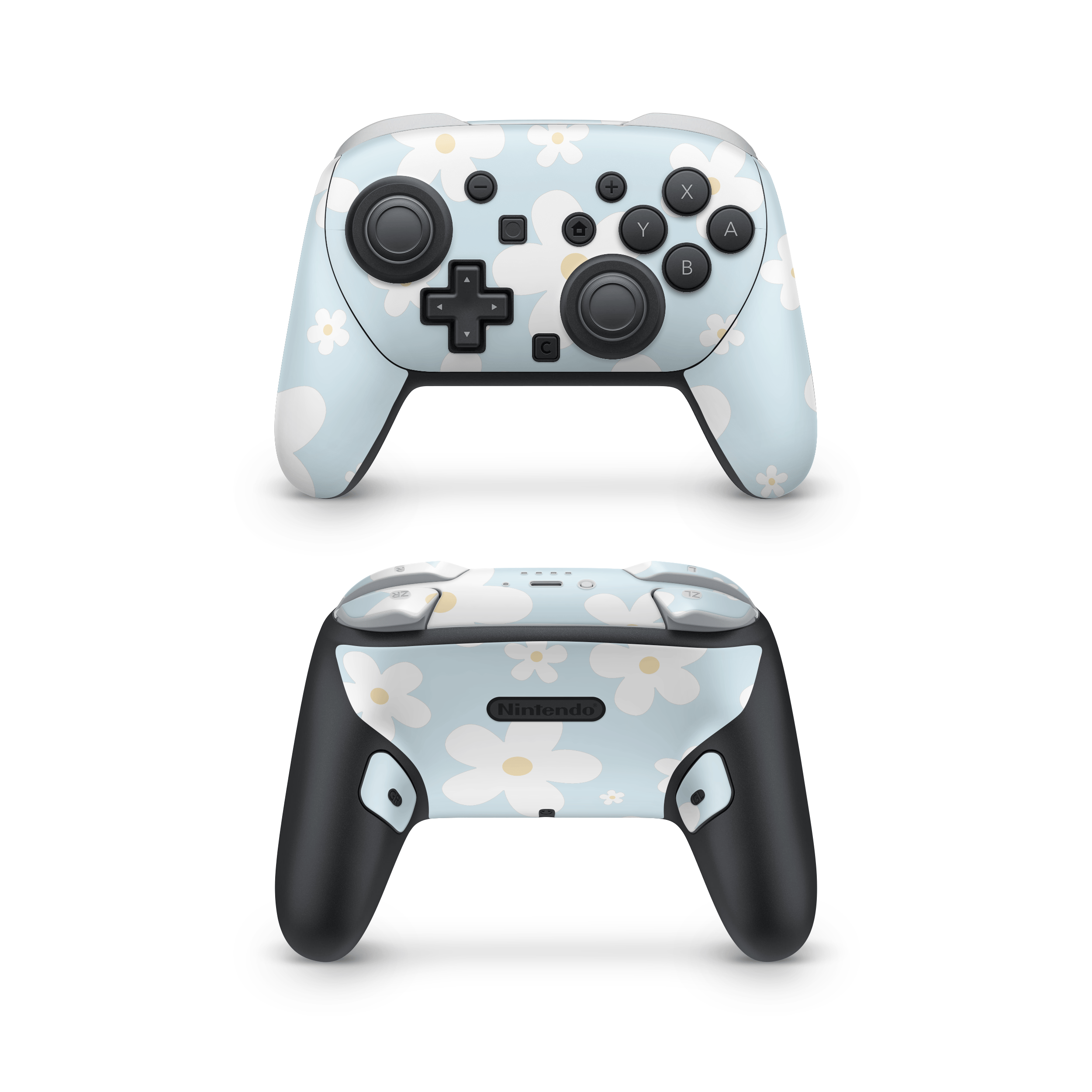 Serene Daisies Nintendo Switch Pro Controller Skins