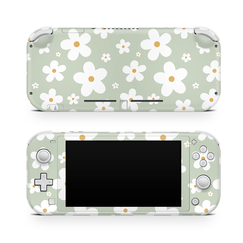 Sage Daisies Nintendo Switch Lite Skin
