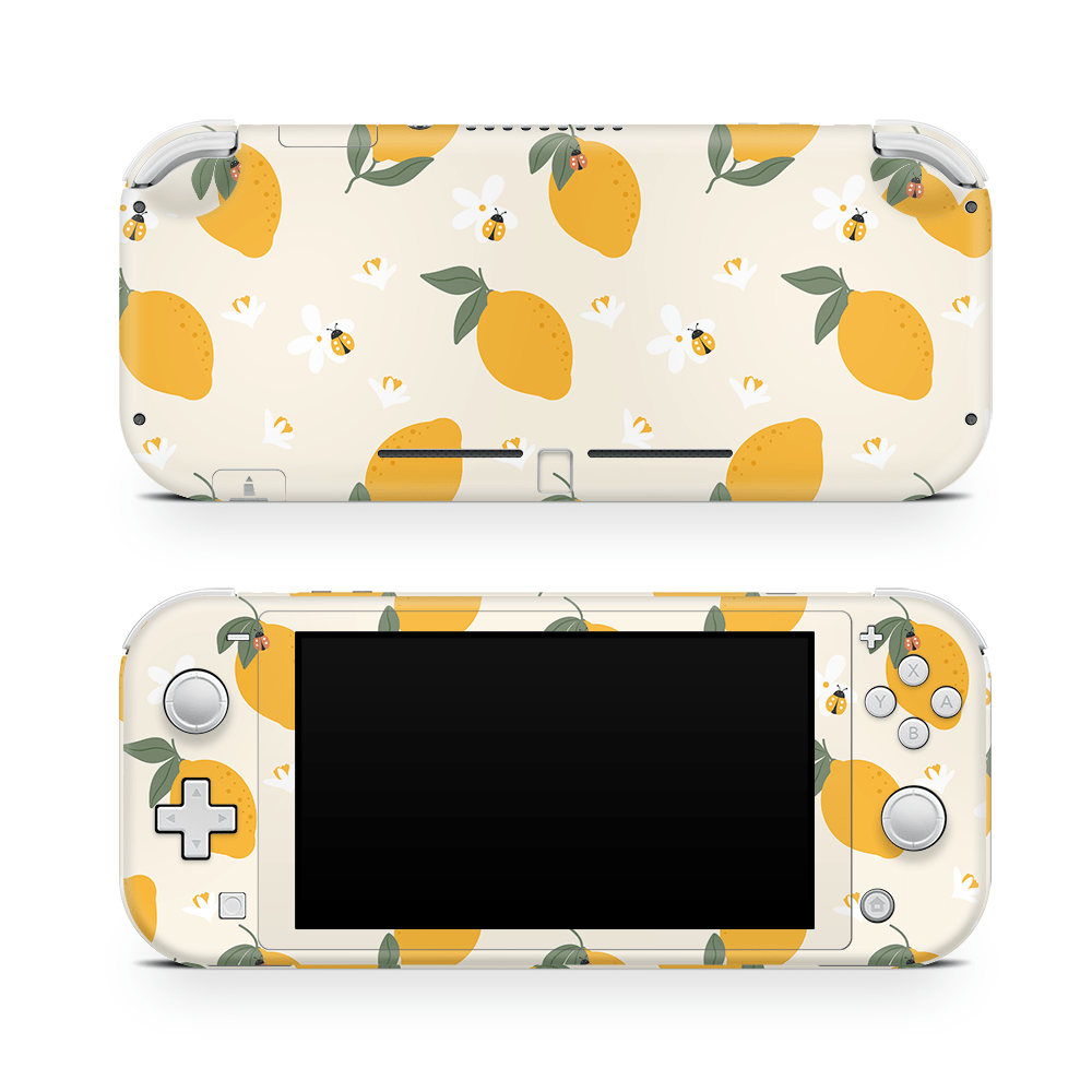 Zesty Lemons Beige Nintendo Switch Lite Skin