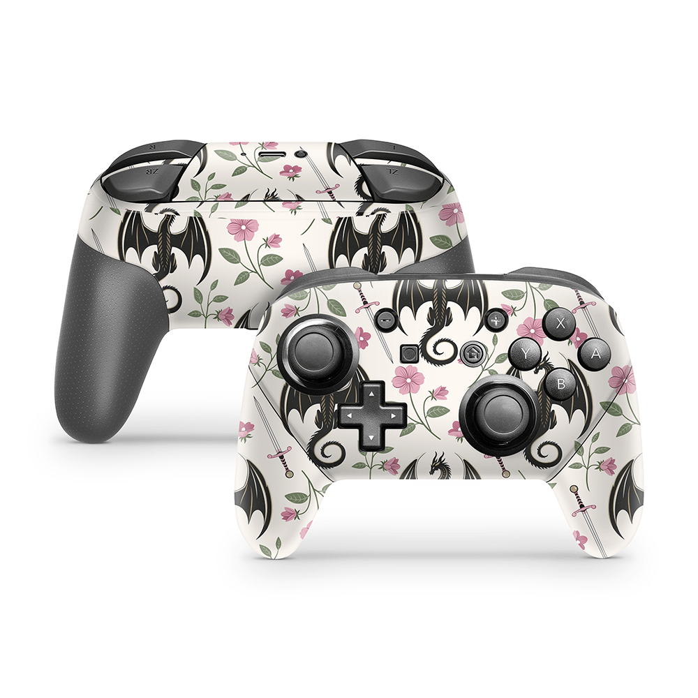 Emberpetal Dragons Nintendo Switch Pro Controller Skin
