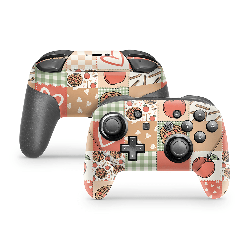 Cozy Pie Patchwork Nintendo Switch Pro Controller Skins