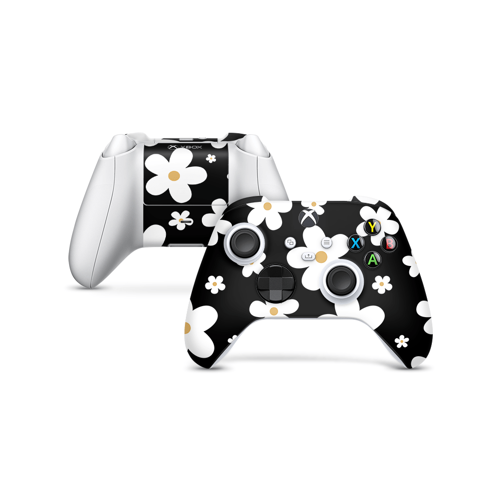 Monochrome Daisy Xbox Series Controller Skin