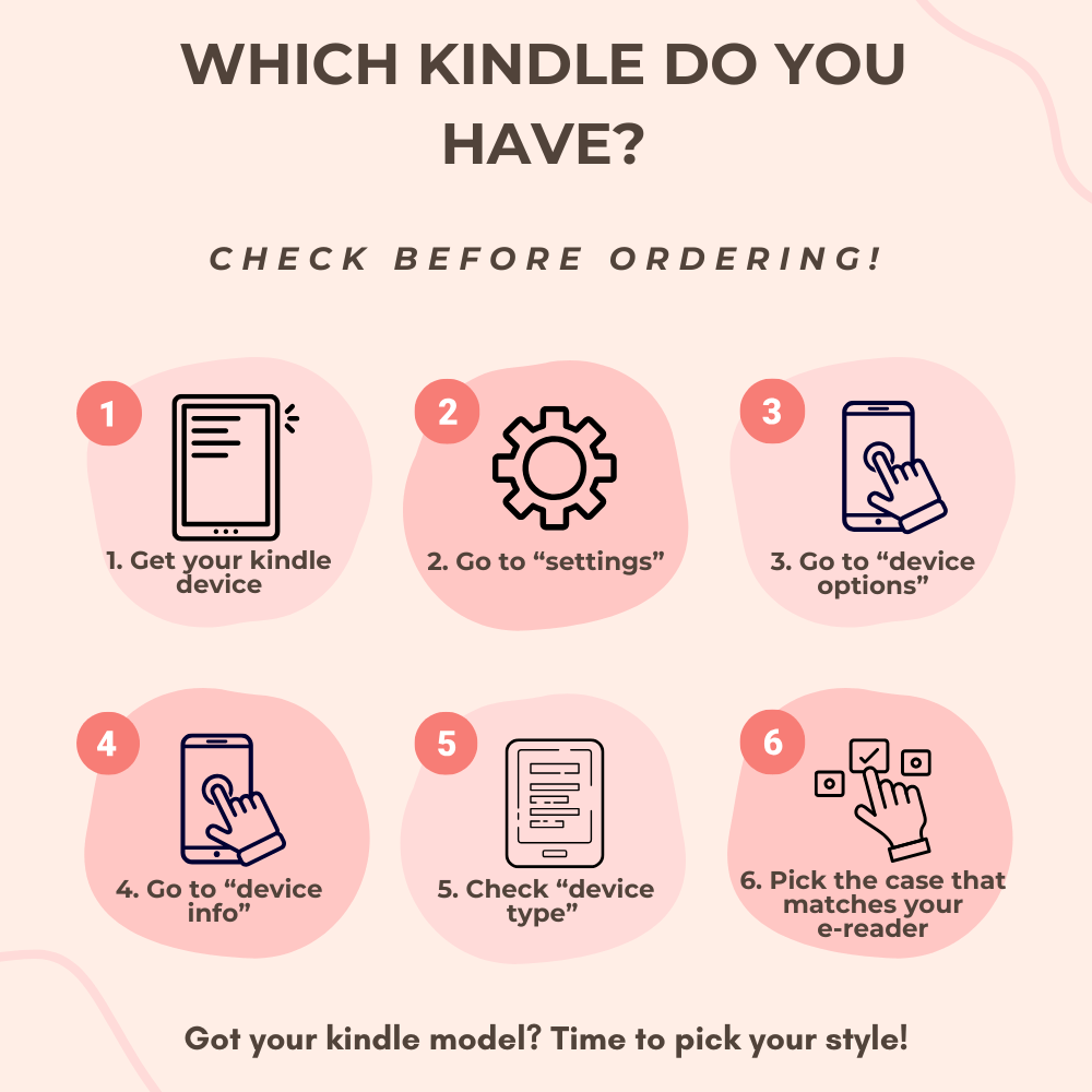 Baby Pink Kindle Case | Built in Hand Strap & Back Magnets