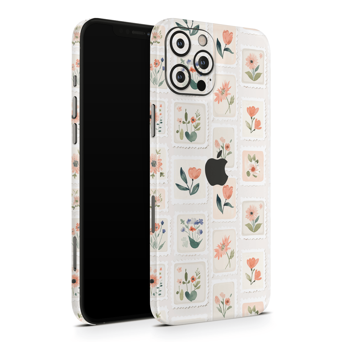 Garden Flower Stamps Apple iPhone Decal Skins
