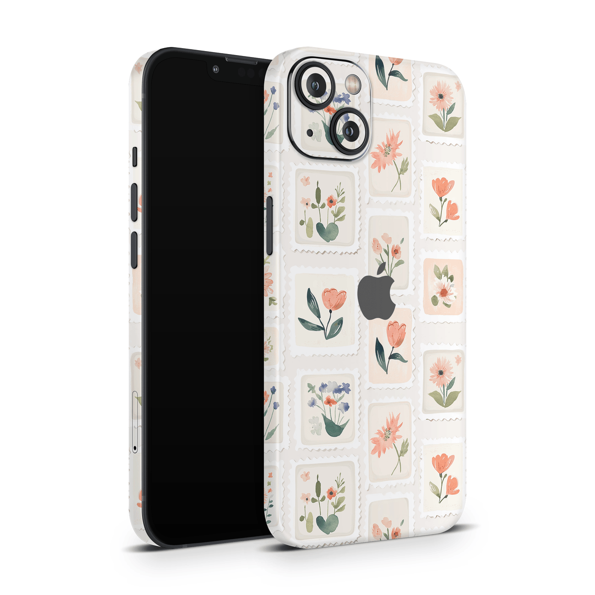 Garden Flower Stamps Apple iPhone Decal Skins