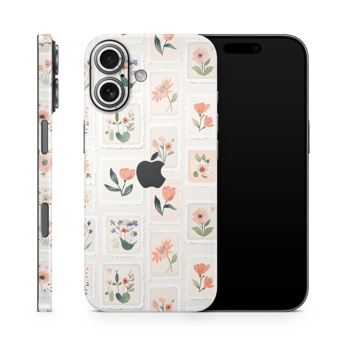 Garden Flower Stamps Apple iPhone Decal Skins