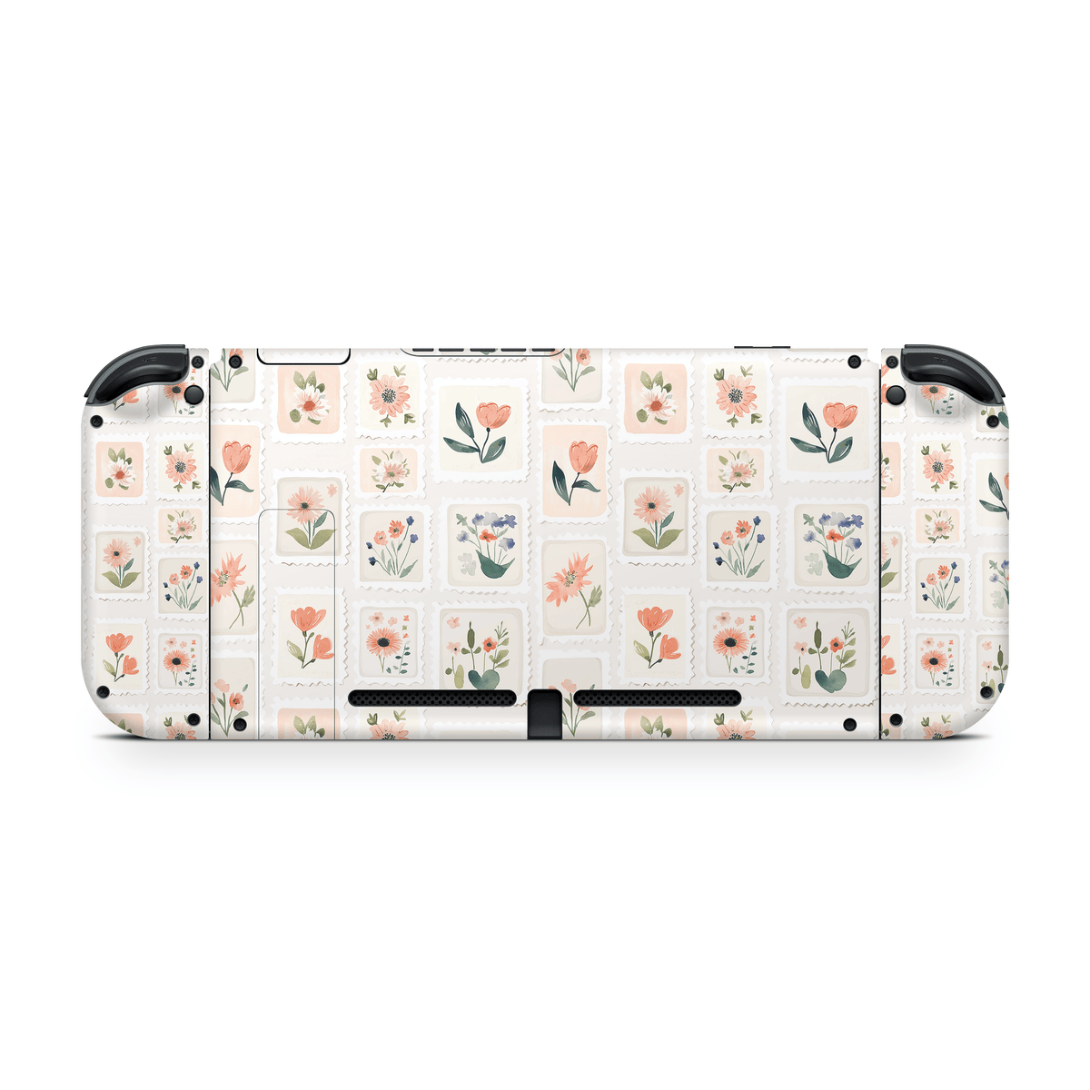 Garden Flower Stamps Nintendo Switch Decal Skin