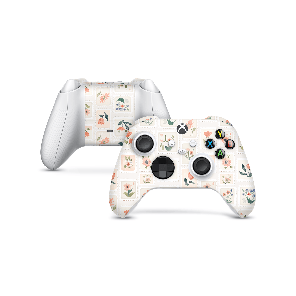 Garden Flower Stamps Xbox Series Controller skin