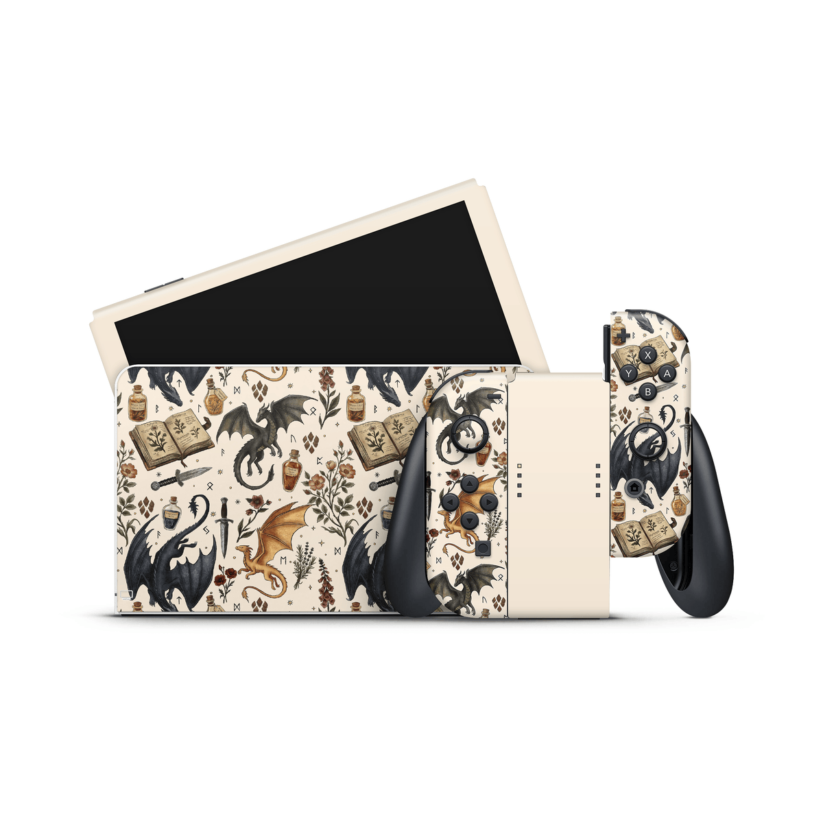 Gilded Dragons Nintendo Switch OLED skin